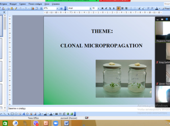 Лекційне заняття на тему «Сlonal micropropagation»